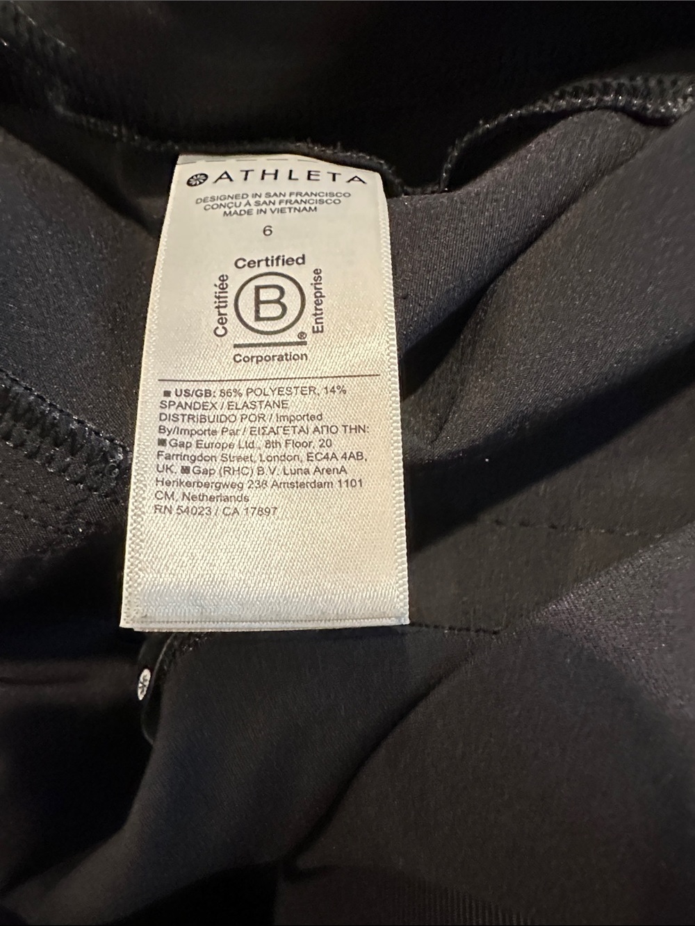 ATHLETA Endless High Rise Pants Black SIZE 6 NEW WITHOUT TAGS - Picture 5 of 5